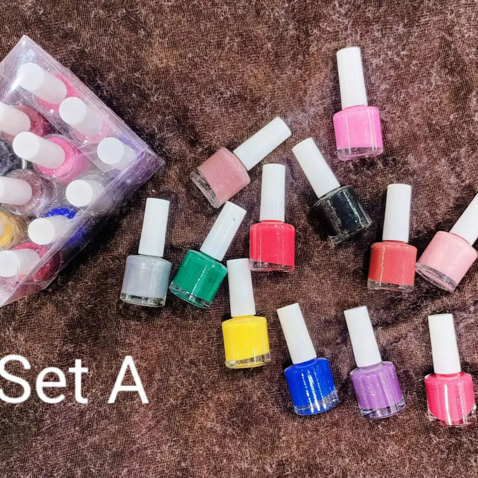 12 Pcs Peel Off Nail Polish
