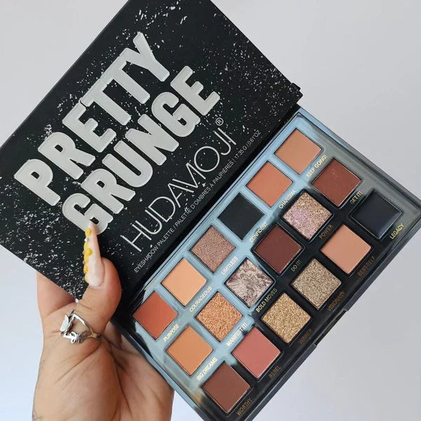 18 color pretty grunge hudamoji eyeshadow palette