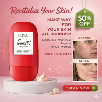 RENEE Immortal Face Cream | All-in-One Moisturizer | Nourishes, Repairs, Renews & Protects | Remove pigmentation, dark spots & brighten skin tone | For All Skin Types