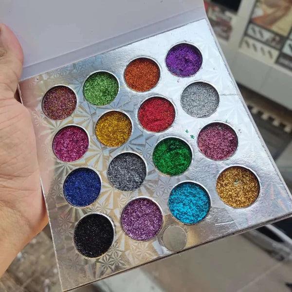 16 Color Miss Rose Glitter Eyeshadow Palette