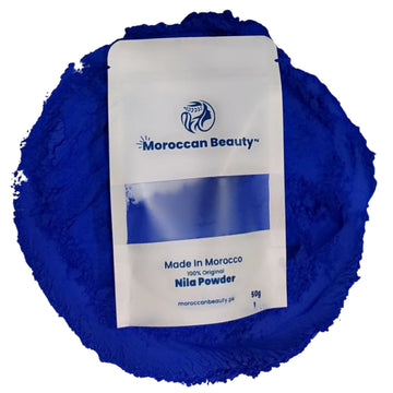 100% Organic Moroccan Blue Nila Powder for Skin Whitening