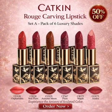 Catkin Artistry Lipstick - 12H Wear, Transfer-Proof & Waterproof - Ultra pigmented Glam