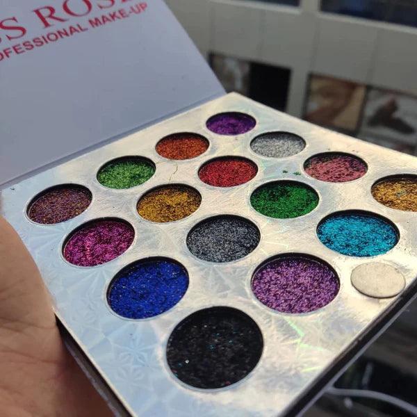 16 Color Miss Rose Glitter Eyeshadow Palette