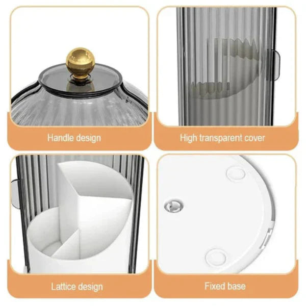 360° Rotating Dustproof Makeup Brush Holder