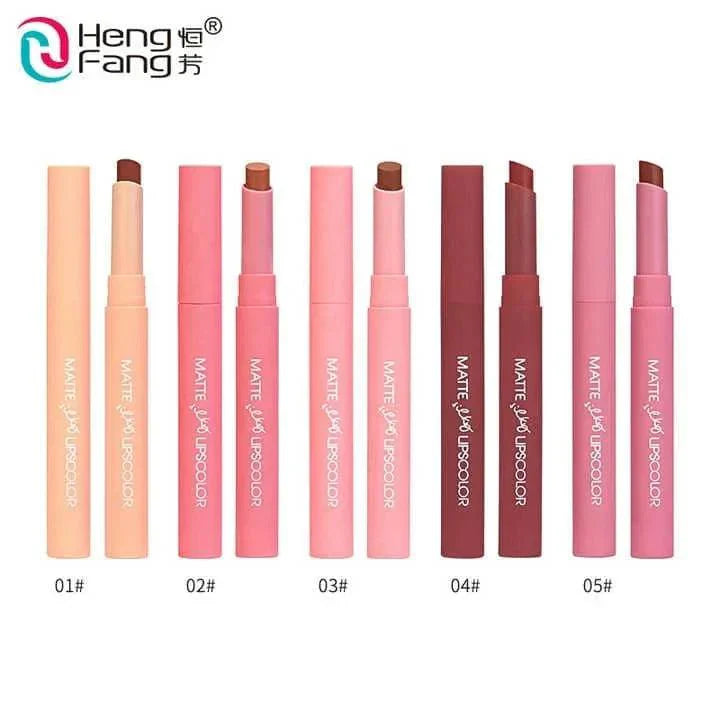5Pcs Heng Fang Soft Matte Lipstick