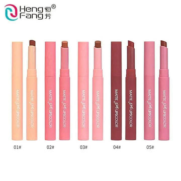5Pcs Heng Fang Soft Matte Lipstick