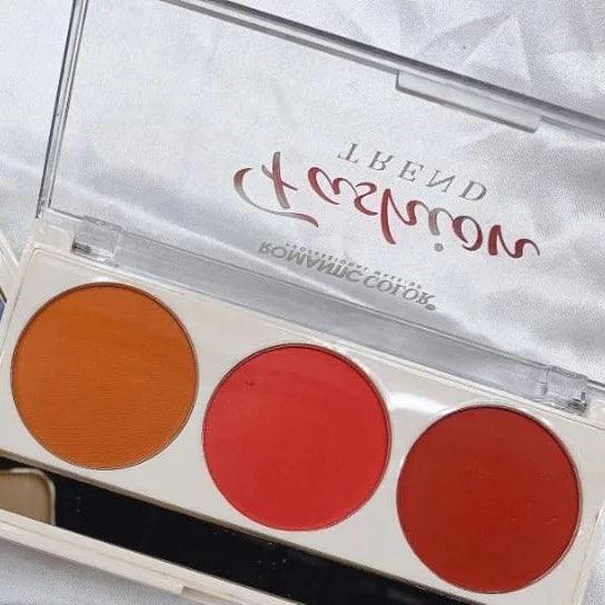 3 Color Fashion Trend Blush On Palette