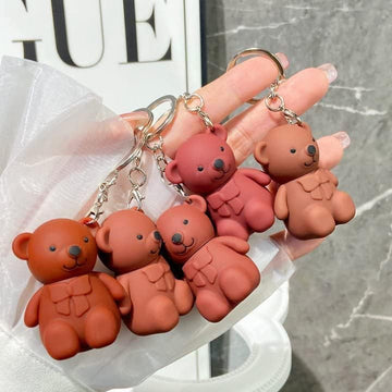 2 in 1 teddy bear lipgloss - Pout + Keychain (pack of 6)