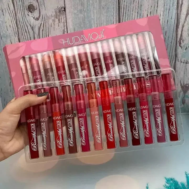 Hudamoji - 12 Color Matte Velvet Lip Gloss