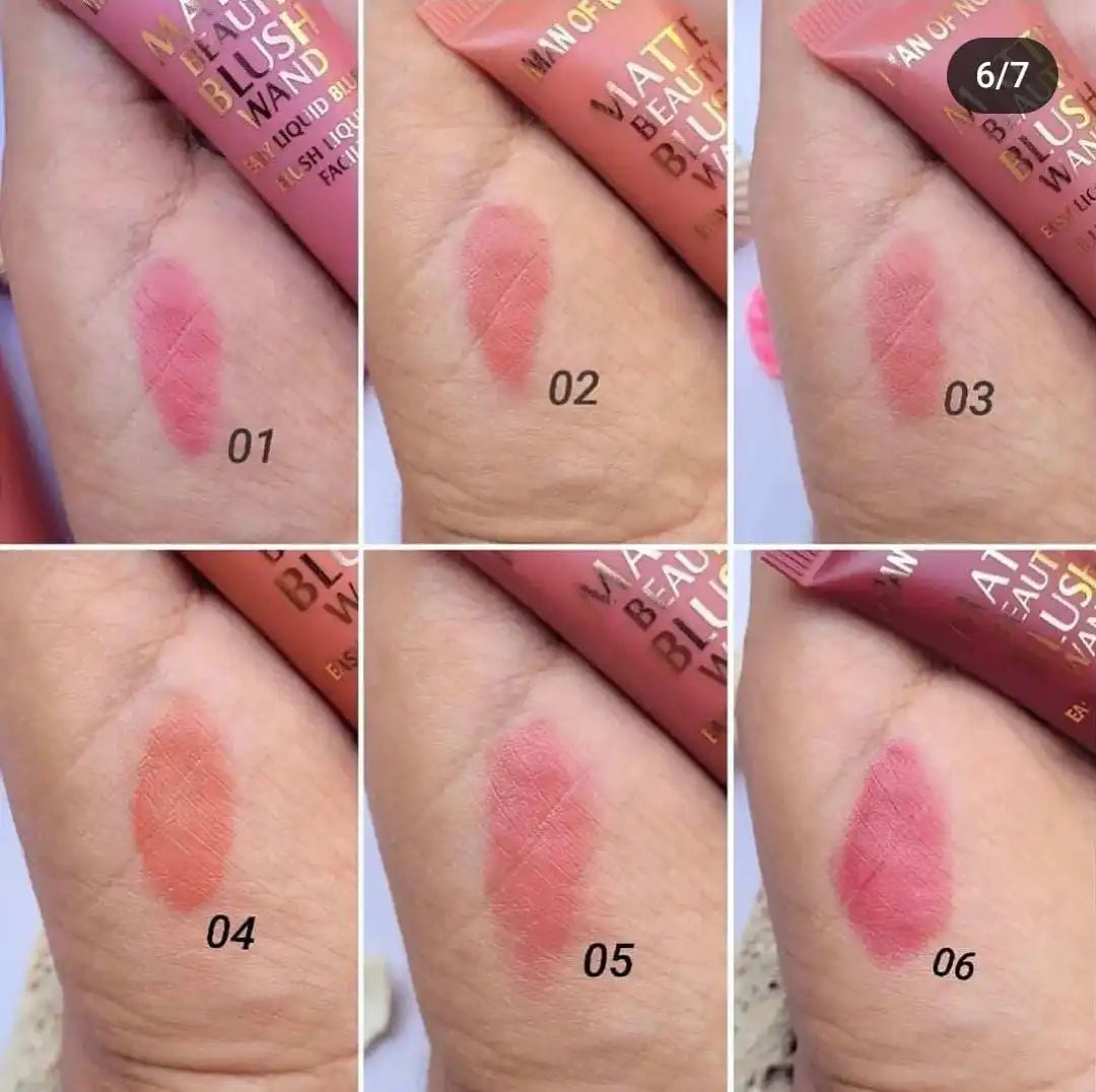 6 Pcs Hudamoji Matte Liquid Blusher Set