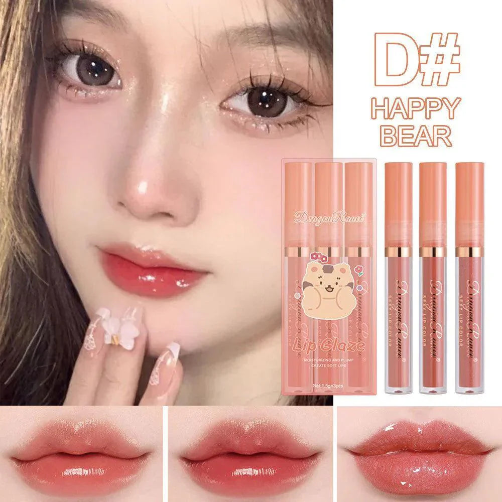 3 Pcs Dragon Ranee Moisturizing Majestic Lip Glaze