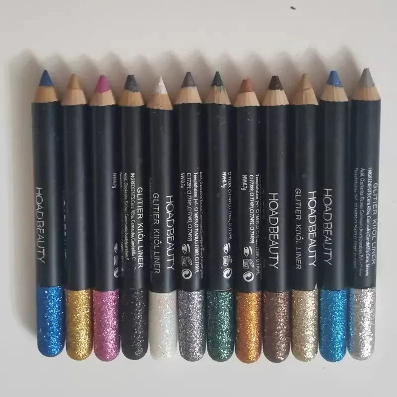 HOAD BEAUTY Pack of 12 Glitter Eye Liner