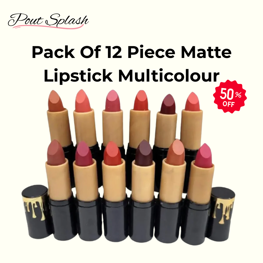 Pack Of 12 Piece Matte Lipstick Multicolour