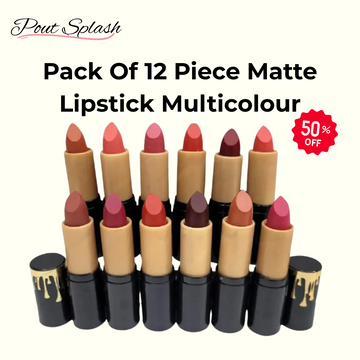 Pack Of 12 Piece Matte Lipstick Multicolour