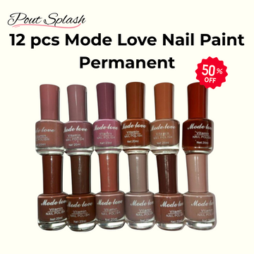 12 pcs Mode Love Nail Paint Permanent