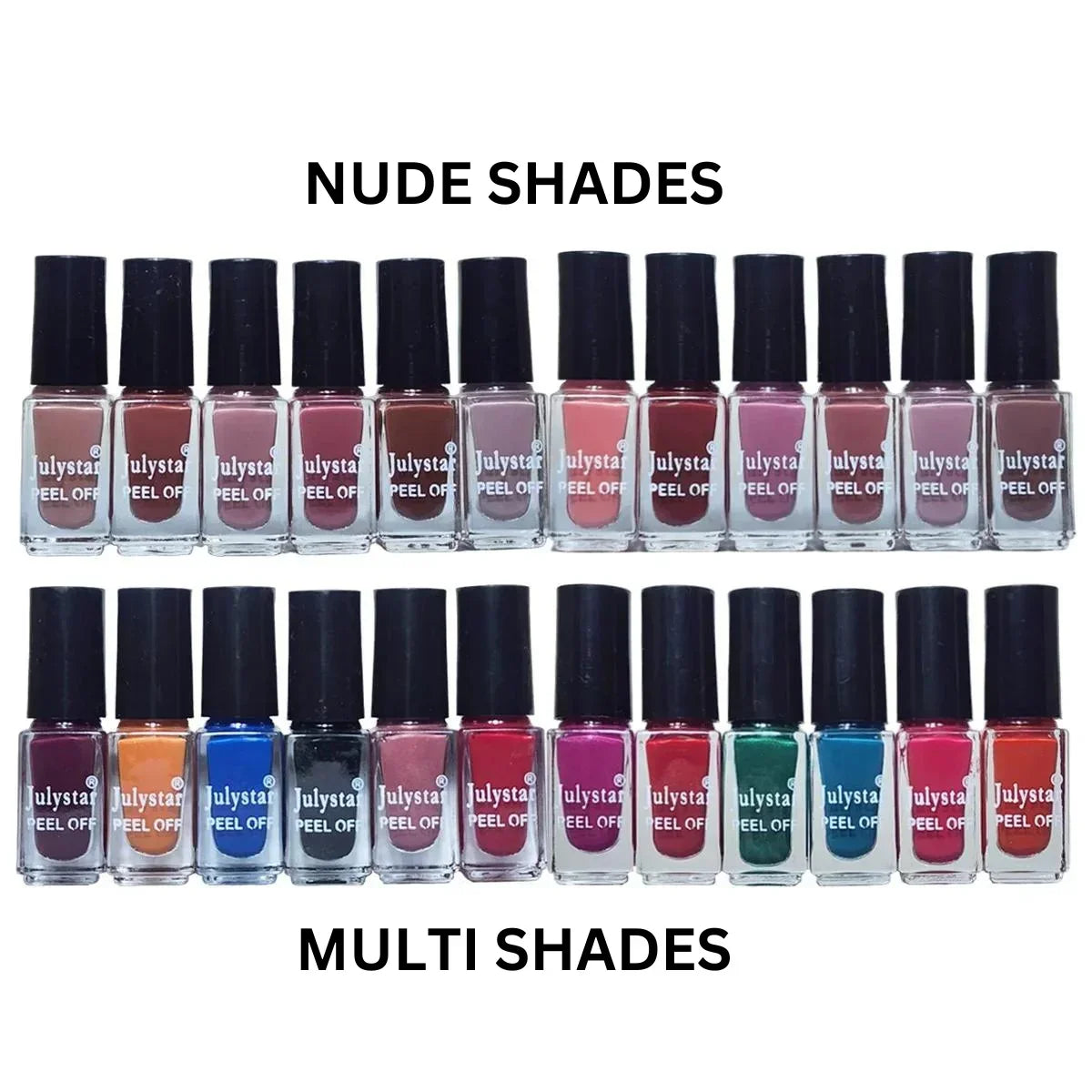 12Pcs JulyStar Peeloff Nail Polish Set
