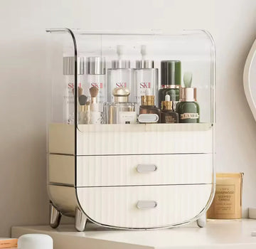 Nordic Cosmetics Storage Organizer, Drawer Type Dresser Shelf