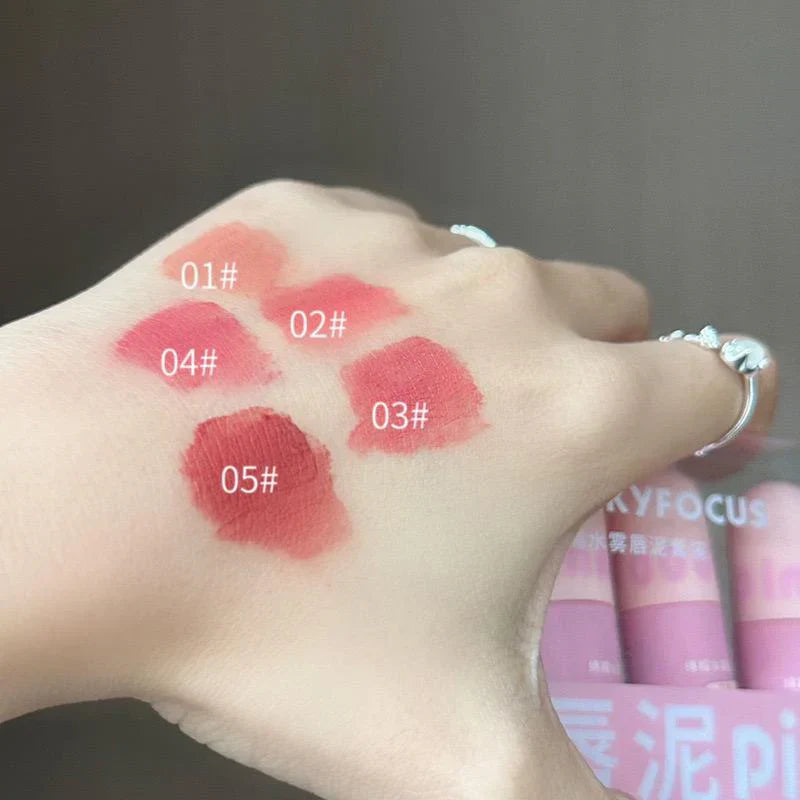 Pinky Focus Set of 5 Colors Matte Capsule Shaped Lipstick