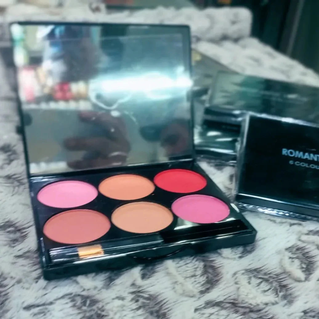 6 Colors ROMANTIC COLOR Blusher Palette