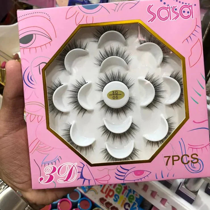 Sasa 3D Eyelashes Pack of 7 pcs