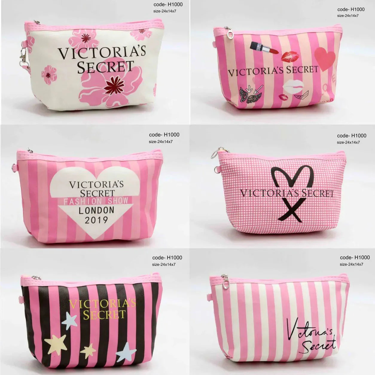 Victoria Secret Makeup Carry Pouch With Bow Keychain