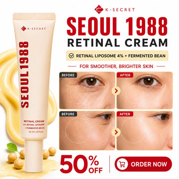 K-SECRET Seoul 1988 Retinal Cream – For Dark Circles, Fine Lines & Brightening – Smooths Texture, Firms Skin, Hydrates & Balances Tone – Anti-Aging Intensive Eye Zone Care