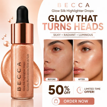 BECCA Champagne Pop Glow Silk Highlighter – Liquid Silk Highlighter – Iconic Champagne Shade – Light-as-Air, Silky, Radiant Glow – Buildable, Weightless, Long-Lasting – For All Skin Tones
