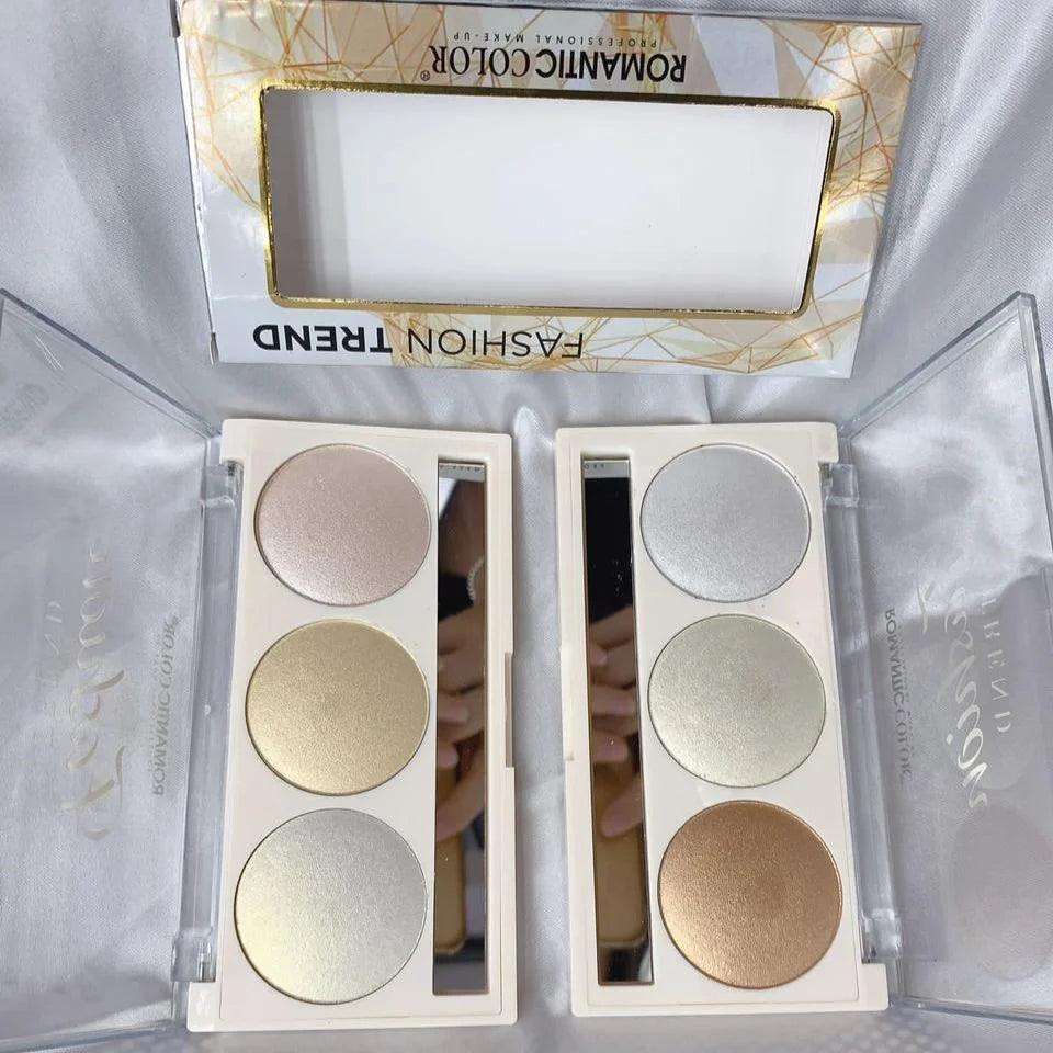3 in 1 Fashion Trend-Blusher and Highlighter Makeup Kit