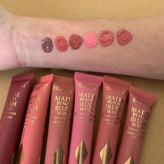6 Pcs Hudamoji Matte Liquid Blusher Set