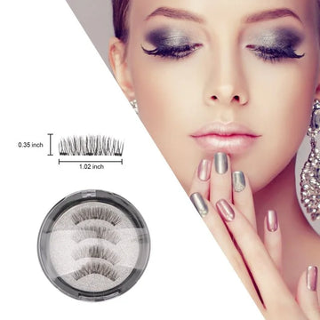 4 Pieces/Set Triple Magnetic False Eyelashes