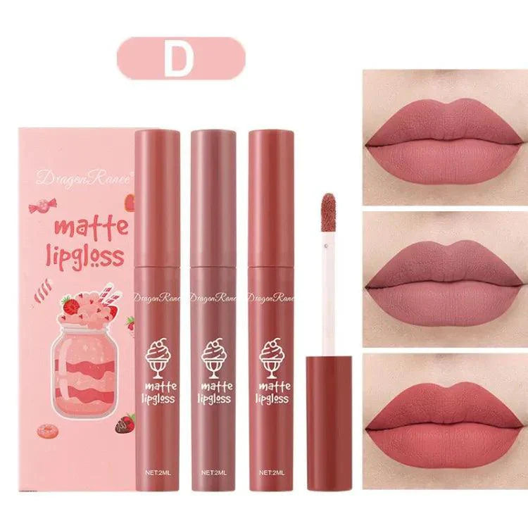 3Pcs Dragon Ranee Long-Lasting Matte Lip