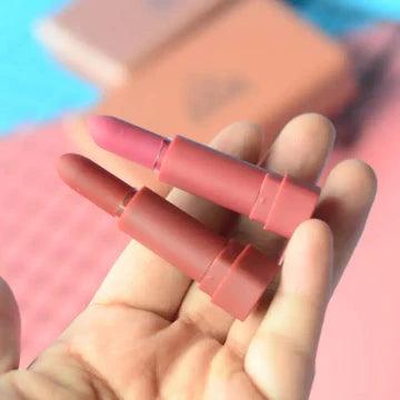 6 Pcs Heng Feng Matte Lipstick With Mirror