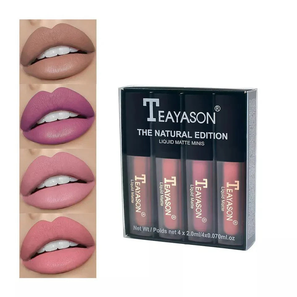4pcs/set Teayason Waterproof Matte Liquid Lipstick