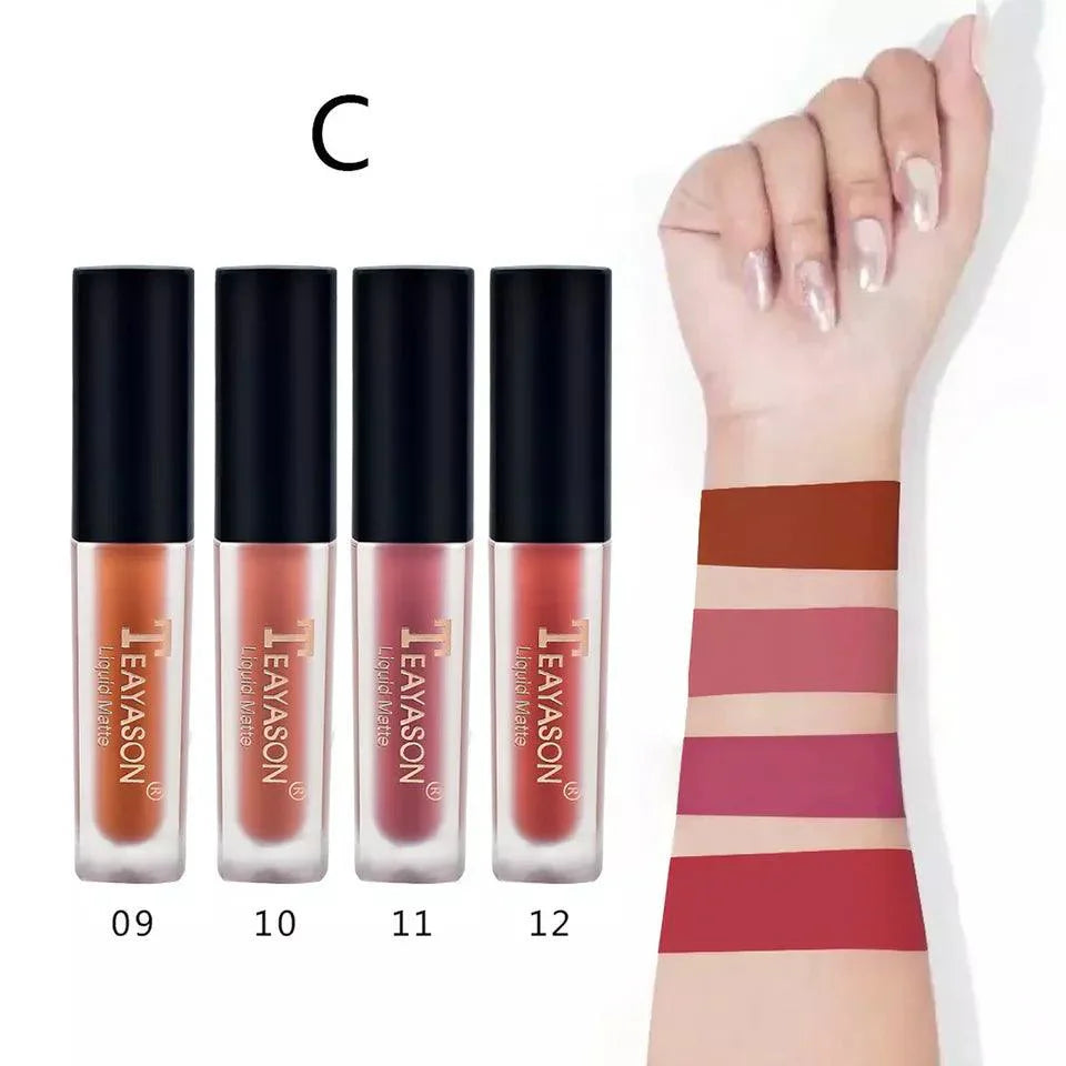 4pcs/set Teayason Waterproof Matte Liquid Lipstick